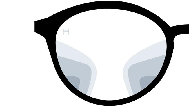 Visión con los lentes progresivos ZEISS Precision Plus. La imagen muestra cómo se ve a través de los lentes.