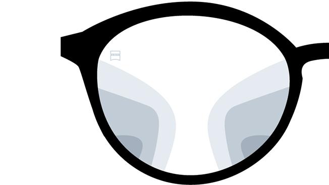 Visión con los lentes progresivos ZEISS Precision Pure. La imagen muestra cómo se ve a través de los lentes.
