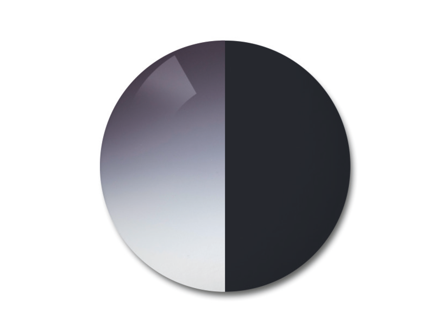 Ilustración del lente fotocromático ZEISS AdaptiveSun en la opción en gradación de gris 