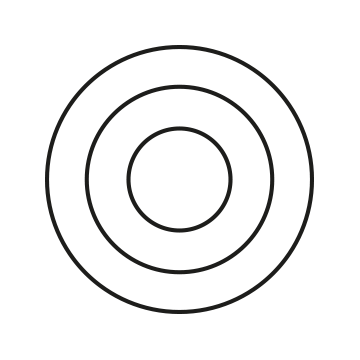 Icono que muestra tres círculos.