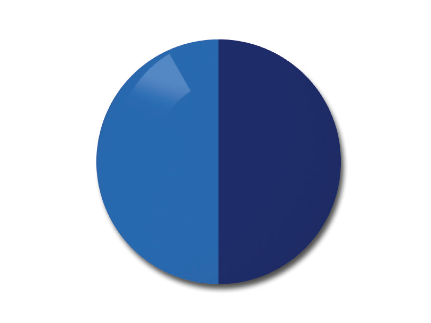Ilustración del lente fotocromático ZEISS AdaptiveSun en la opción de color azul uniforme 