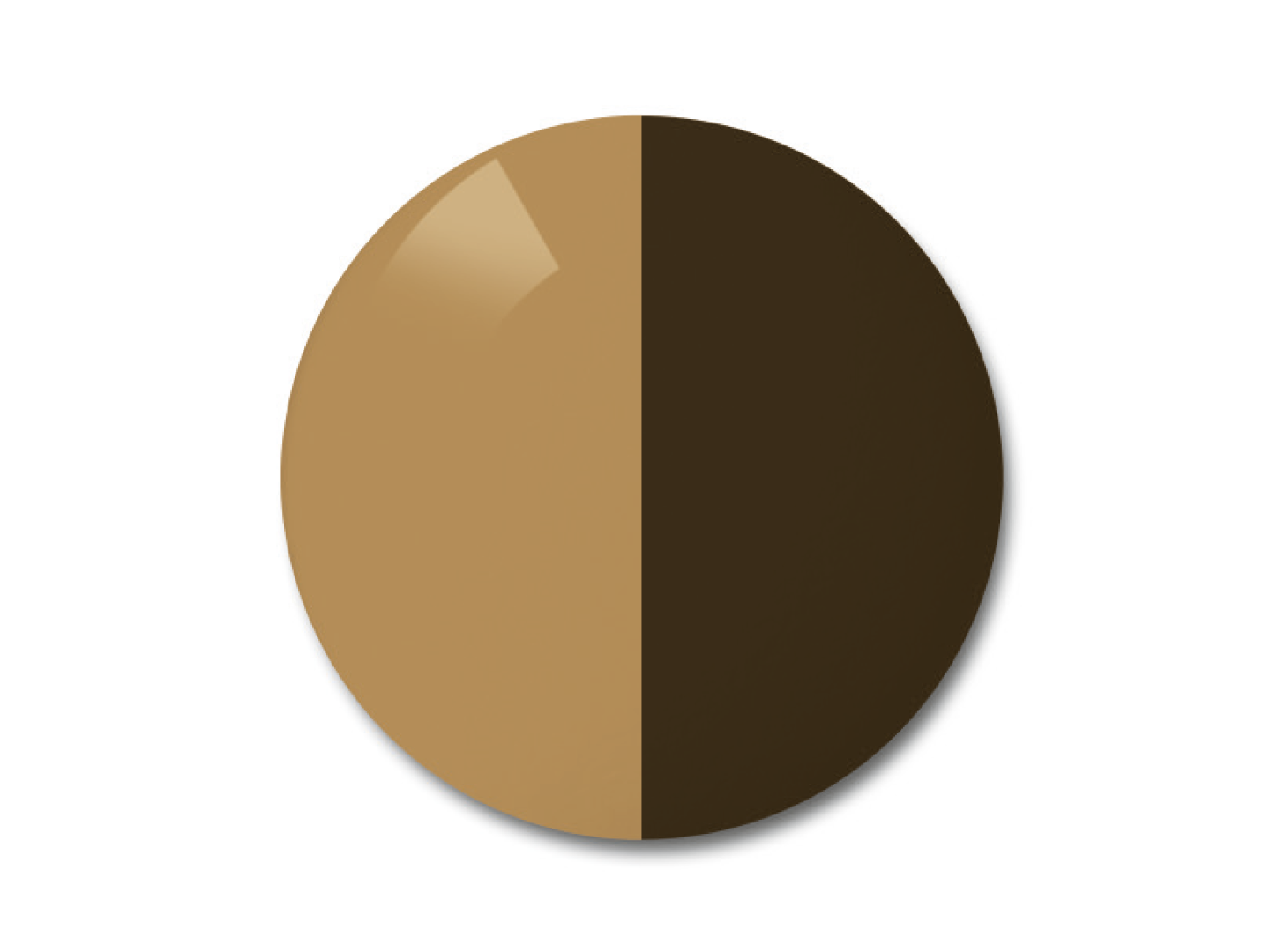 Ilustración del lente fotocromático ZEISS AdaptiveSun en la opción de color marrón uniforme